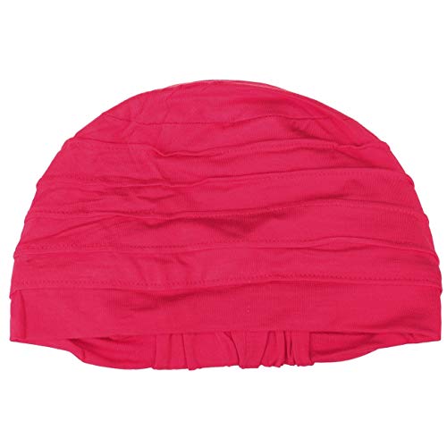 Gorro Yoga con bambú de color frambuesa para quimioterapia