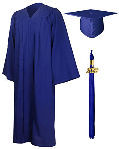 GraduationMall Toga y Birrete Graduacion Adulto 2020 con Borla Gorro Graduacion Unisex para Bacholr de Secundaria y Universidad