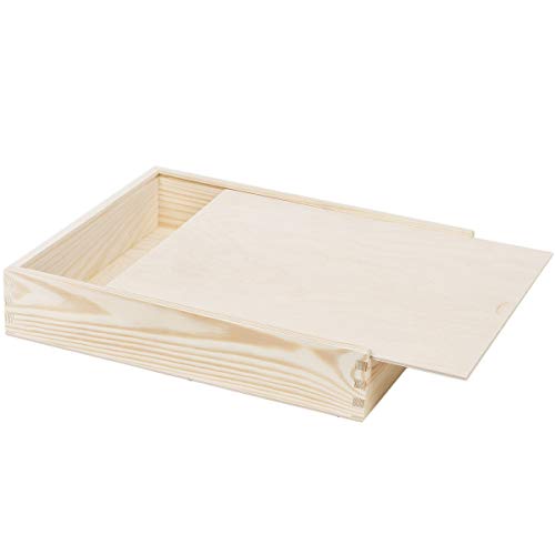 Grandes Caja imágenes 28 x 33 cm caja de madera tapa deslizante Caja Madera