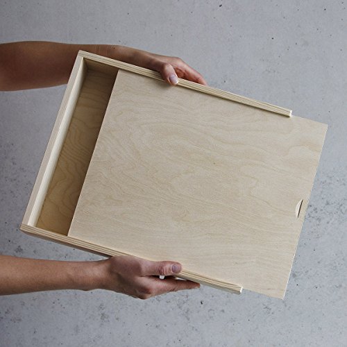 Grandes Caja imágenes 28 x 33 cm caja de madera tapa deslizante Caja Madera