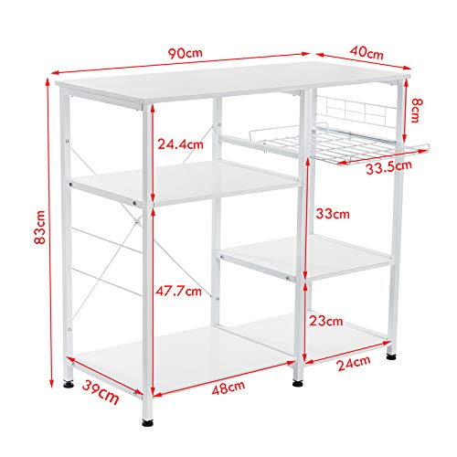 Grandma Shark Kitchen Baker's Rack, Soporte de Horno de microondas utilitario Estante de estación de Trabajo utilitario, Almacenamiento Multifuncional para Horno