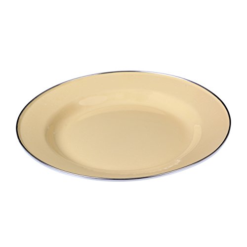 Gräwe - Plato para camping (26 cm, esmaltado), amarillo, 26 centimeters