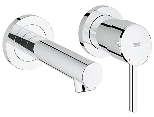 Grohe Concetto - Grifo de lavabo mural 1/2" Tamaño S, color cromo (Ref.19575001)