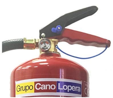 Grupo Cano Lopera | Extintor Universal Polvo Seco ABC con Capacidad de 6 Kg | Homologado | Eficacia 27A -183B | Útil para Casa - Caravana - Oficina - Restaurante | Incluye Señal + Soporte