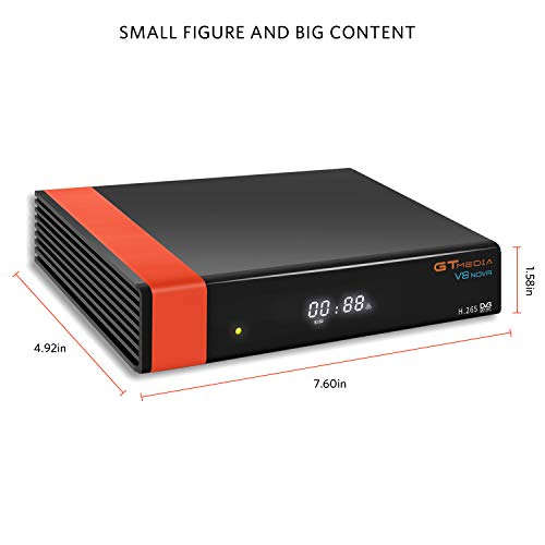 GT Media V8 Nova DVB-S2 Decodificador Satélite Receptor de TV Digital con Wi-Fi Incorporado / SCART / 1080P Full HD / FTA Soporte CC CAM, PVR Ready, Newcam, Youtube, PowerVu Dre Biss Clave por Aoxun