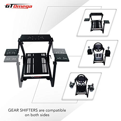 GT OMEGA Soporte del Volante para el Volante Thrustmaster TX Racing Ferrari 458 Italia y Pedales, Xbox One, PC - Compacto, Plegable e Inclinable, Ajustable a la Mejor Experiencia de Consola de Juegos