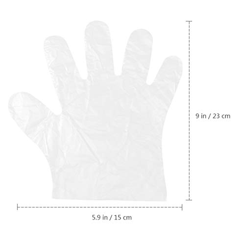 Guantes Desechables Guantes de Plástico Guantes de Servicio de Alimentos Guantes Transparentes Transparentes para Cocinar Manipulación de Alimentos 500 Piezas/Paquete