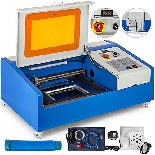 Guellin 40W Máquina de grabado láser CO2 Grabador Láser 30x20cm Máquina de corte por láser K40 Laser Engraving Machine con Puerto USB Pantalla LCD