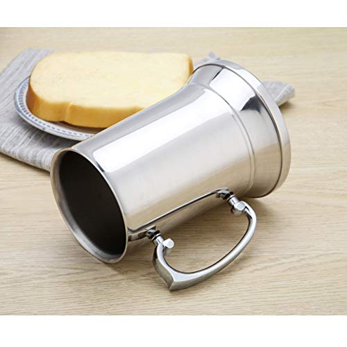 guojiwu 1pc Acero Inoxidable Jarra De Cerveza De Café Taza De Té Cóctel Día De Regalo De Pared Doble Taza De Cerveza De 450 Ml con Aislamiento Padre