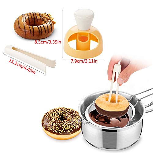 Gurxi Rosquillas Molde Delicia Rosquilla de Plástico Molde Delicioso Donuts Maker de Plástico Donut Molde Plástico Antiadherente para Hacer Rosquillas en el Hogar o Restaurante 2 Piezas