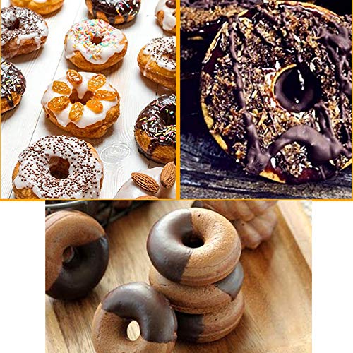 Gurxi Rosquillas Molde Delicia Rosquilla de Plástico Molde Delicioso Donuts Maker de Plástico Donut Molde Plástico Antiadherente para Hacer Rosquillas en el Hogar o Restaurante 2 Piezas