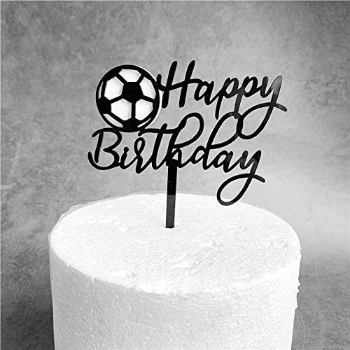 Gwolf Feliz cumpleaños Cake Topper Birthday Cake Topper Acrílico Personalizado Cake Topper Decoración de la Torta Birthday Cupcake Toppers 6 Piezas