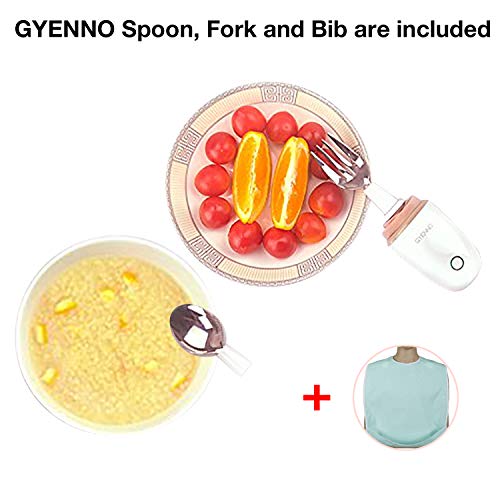 GYENNO cuchara estable con Kit inteligente de estabilización para pacientes Parkinson, kit de cubiertos para personas mayores (For and spoon are included)