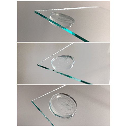 HaftPlus Topes de Goma en Silicona Transparente | Set 12 Gotas Adhesivos Parachoques | Diámetro 22mm, Espesor 4mm | Protectores Multiusos by