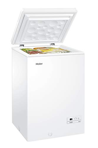 Haier HCE103R - Congelador horizontal, 103 litros, Función super congelación, Clase energética A+