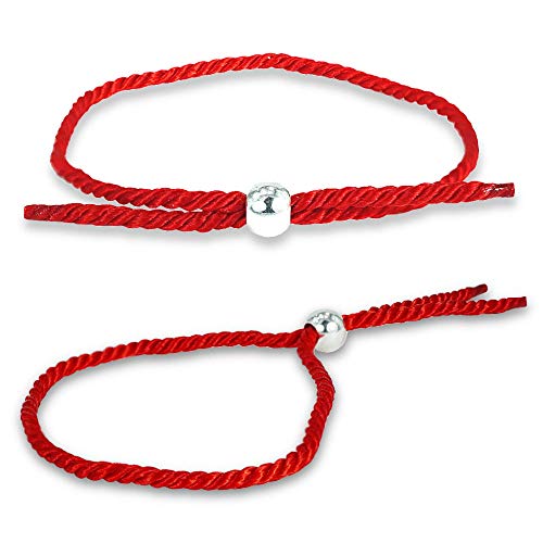 HAND-PRO Pulsera roja Mal de Ojo Pulsera Mal de Ojo roja Pulsera Hilo Trenzado Pulsera de la Suerte y protección Amuleto para el Mal de Ojo Pulsera Hilo Rojo