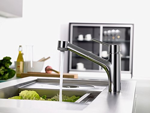 Hansgrohe 32841000 Talis S grifo monomando de cocina, 165mm con ducha extraíble y caño giratorio 150º, cromo