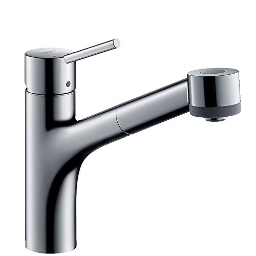 Hansgrohe 32841000 Talis S grifo monomando de cocina, 165mm con ducha extraíble y caño giratorio 150º, cromo