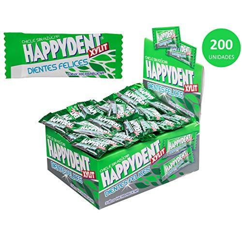 Happydent Hierbabuena, Chicle Sin Azúcar - 200 unidades