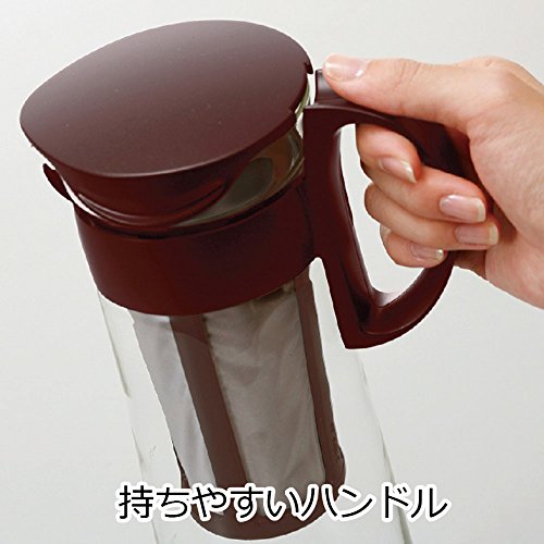 HARIO Mini Mizudashi - Cafetera para café frío (600 ml), Color Rojo