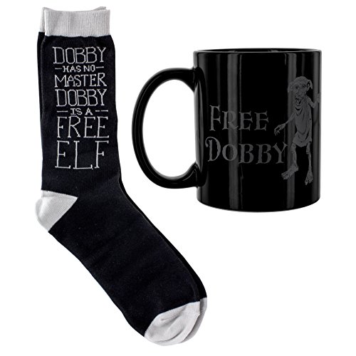 Harry Potter Dobby taza y calcetines Set, cerámica, multicolor, 12 x 8 x 10 cm