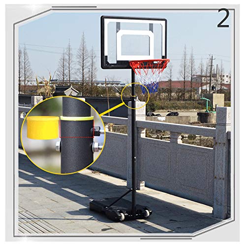 HARUONE Ajustable Canasta Baloncesto Exterior Profesional Juegos Baloncesto para Niños Adultos Juegan Tren Y Práctica En El Patio Juegos Jardín Rebote Sistema