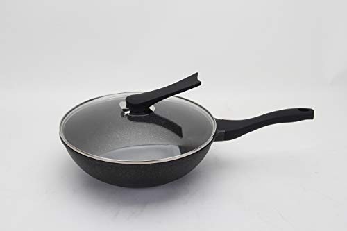 Haufson - Wok Sartén Haufson Classic antiadherente | Funciona con todas las principales placas | PFOA natural antiadherente | Utensilios de cocina profesionales para su hogar