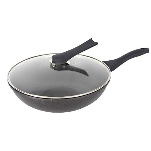 Haufson - Wok Sartén Haufson Classic antiadherente | Funciona con todas las principales placas | PFOA natural antiadherente | Utensilios de cocina profesionales para su hogar