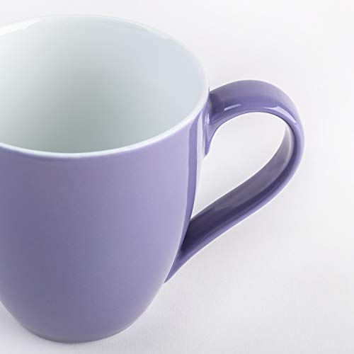 Hausmann & Söhne XXL Taza púrpura Pastel 1 Taza de Porcelana | Jumbo Cup 500 ml Taza de café/Taza de té Grande | Taza de café | Taza púrpura 500 ml | Idea para Regalo