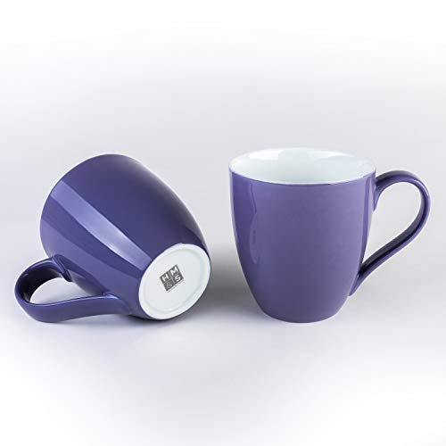 Hausmann & Söhne XXL Taza púrpura Pastel 1 Taza de Porcelana | Jumbo Cup 500 ml Taza de café/Taza de té Grande | Taza de café | Taza púrpura 500 ml | Idea para Regalo