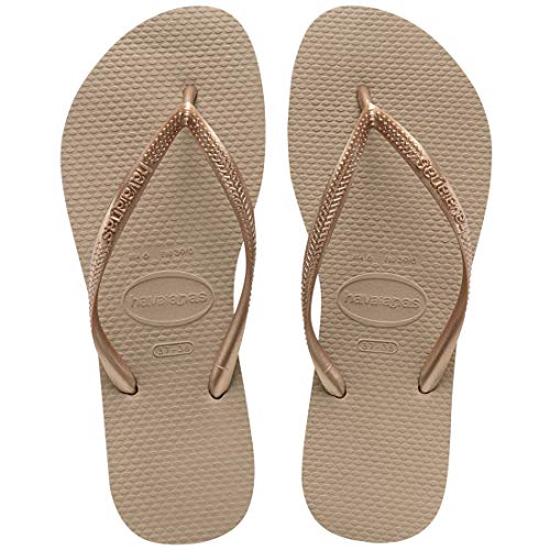 Havaianas Slim Chanclas Mujer, Marrón (Rose Gold), 37/38 EU