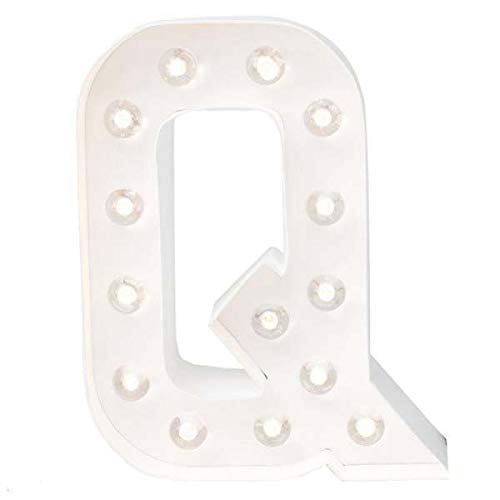 Heidi Swapp Marquee Love Led Letras Q, Cartón, Blanco, 21.6x5.6x21.6 cm