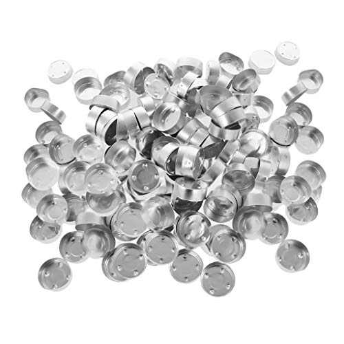 Hellery 300 Candelabros Ligeros de Aluminio para Té Candelabros de Mecha para Hacer Velas de Candelita