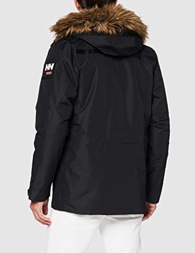 Helly Hansen COASTAL 2 Parka - Parka acolchada impermeable para hombre, color negro, talla M