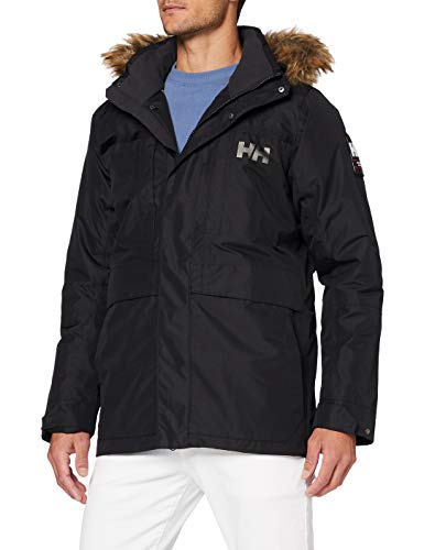 Helly Hansen COASTAL 2 Parka - Parka acolchada impermeable para hombre, color negro, talla M