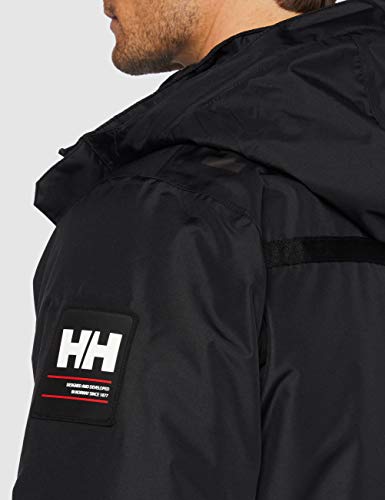 Helly Hansen COASTAL 2 Parka - Parka acolchada impermeable para hombre, color negro, talla M