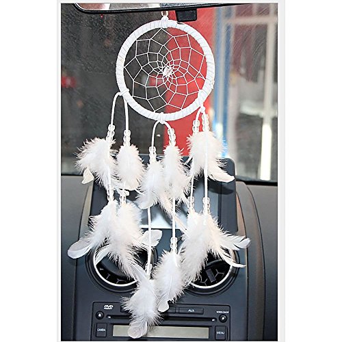 Helper007 hecha Dream Catcher Net con plumas pared decoración colgante de 1 pieza