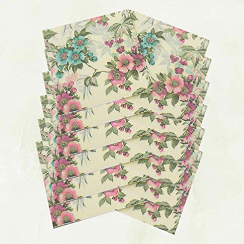 Hemoton Servilletas de la serie de flores de 60 piezas: puntos redondos creativos toalla de papel pañuelos faciales servilleta de impresión para banquetes de fiesta todos los días