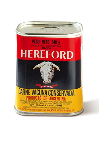 Hereford Carne Vacuna en Conserva, Pack de 4 x 340 gr