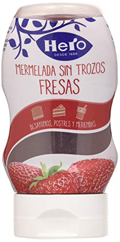 Hero Mermelada de Fresas Sin Trozos Ideal para Desayunos, Postres y Meriendas Pack de 5x350 g