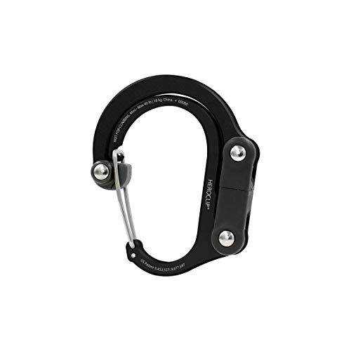 HEROCLIP Mosquetón Pequeño con Gancho para Colgar Pivotante (Mini) – Mosquetón Giratorio para Colgar lo Que Quieras, Donde Quieras