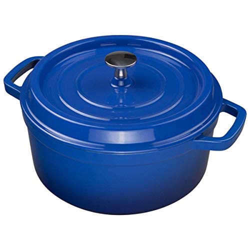 HEWEI Ollas de Cocina Sartenes Olla para Sopa Olla para estofado Cazuela de Hierro Fundido Olla de Esmalte de 24 cm de Grosor Olla de Gas para el Día de la Madre Olla Caliente Plato Colorido Salud