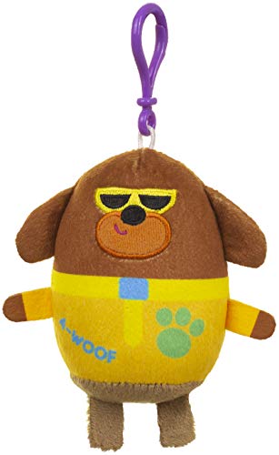 Hey Duggee Clip On Llavero Soft Toy, 17 cm, Juguete Colgante Ideal y se Fija fácilmente a la Mochila, Ropa, Bolso, Bolso y Mucho más. Identificador de Mochila, Accesorio de Bolsa