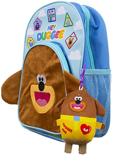 Hey Duggee - Llavero de peluche con clip, 17 cm Juguete ideal para colgar y que se fija fácilmente a la mochila, ropa, bolso y mucho más. Identificador de mochila, accesorio de bolsa.