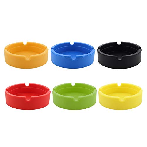 HHIPPSI Cenicero De Gel De Silicona Soporte Circular para Cenicero Portátil Anti-Quemaduras Soporte para Cigarrillos Color Caramelo Regalo Masculino Decoración De Escritorio Rojo