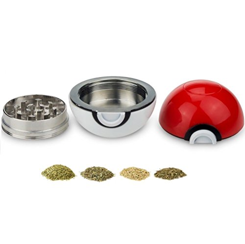 HIBRON Grinder Pokemon Picador Pokeball Spice Mill 3 Piezas 2 Pulgadas trituradora