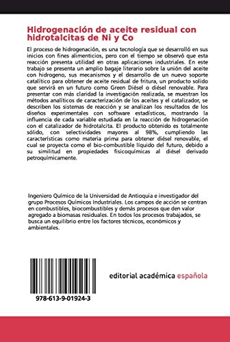 Hidrogenación de aceite residual con hidrotalcitas de Ni y Co: Grupo Procesos Químicos Industriales, Universidad de Antioquia U de A