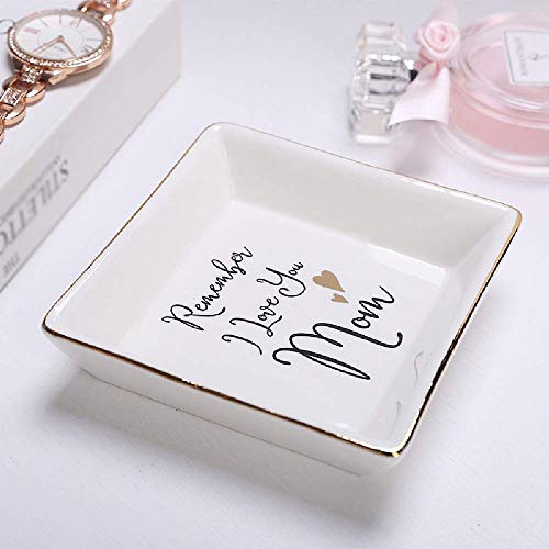 HIGHKAS Anillo Plato Impresión Cerámica Joyas Plato Anillo Plato Pulsera Pendientes Collar Anillo Placas Almacenamiento Perfume Vela Plato Anillo Bandeja Decoración Regalo para Mujer Niña Madre