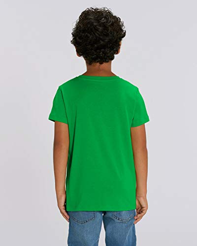 Hilltop Camiseta para Niños. Hecho con 100% Algodón Orgánico para Niños y Niñas. Perfecto para imprimir. (p. ej.: con láminas textiles), Size:98/104, Colour:Fresh Green