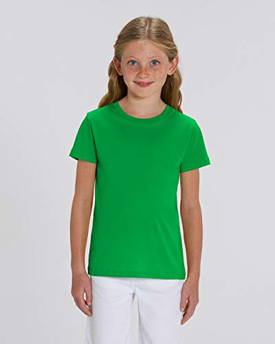 Hilltop Camiseta para Niños. Hecho con 100% Algodón Orgánico para Niños y Niñas. Perfecto para imprimir. (p. ej.: con láminas textiles), Size:98/104, Colour:Fresh Green